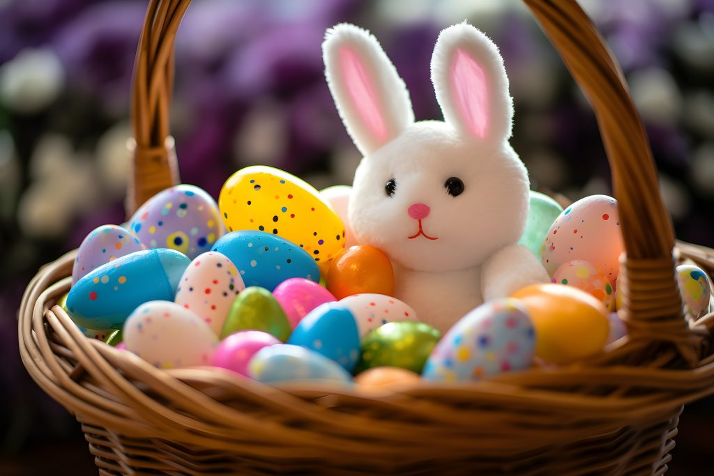 Easter eggs and bunny
