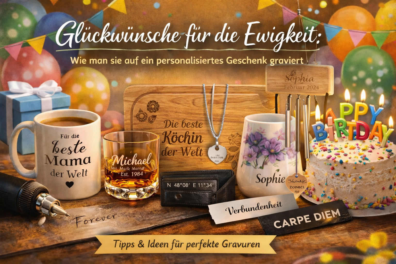 Glückwünsche für die Ewigkeit: Wie man sie auf ein personalisiertes Geschenk graviert